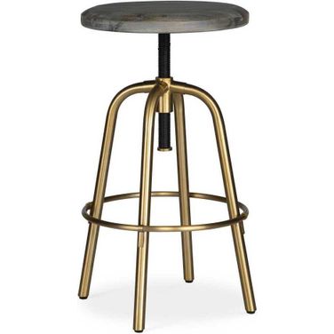 Revolve Counter Stool In Brown and Gold