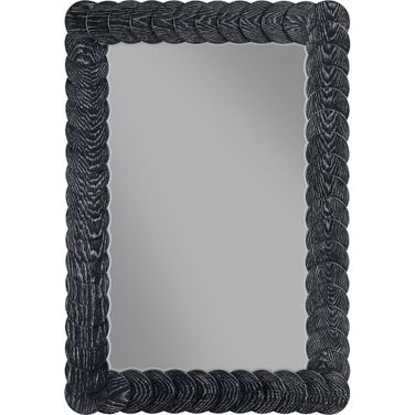 Revolve Oak Veneer Mirror In Black