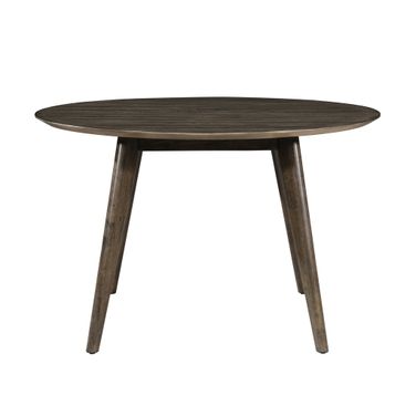 Rex 48 Inch Round Dining Table In Brown