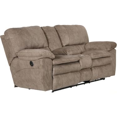Reyes Portabella Lay Flat Power Reclining Console Loveseat