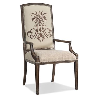 Rhapsody Beige Insignia Arm Chair Set of 2