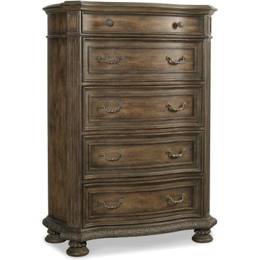 Rhapsody Medium Wood Five Drawer Chest