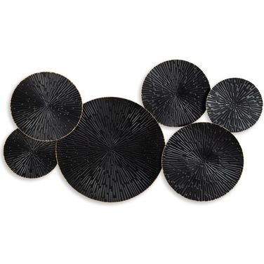 Rhetlen Black And Gold Finish Wall Decor