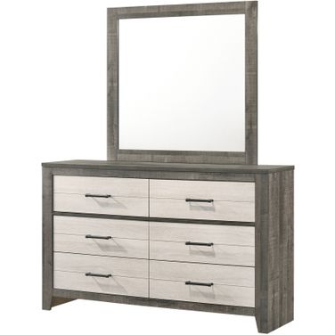Rhett Dresser Mirror In Chalk and Gray
