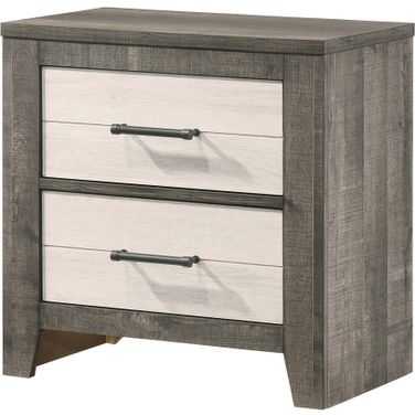 Rhett Night Stand In Chalk and Gray