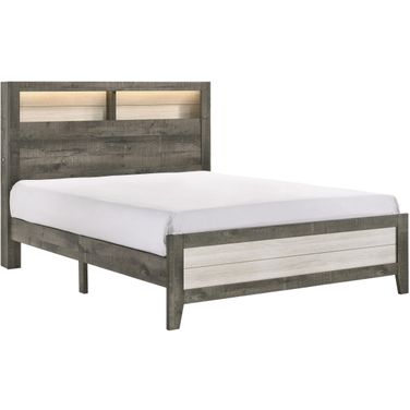 Rhett Queen Platform Bed In Chalk and Gray