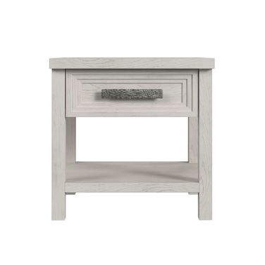 Rhiannon End Table with USB In Antique White