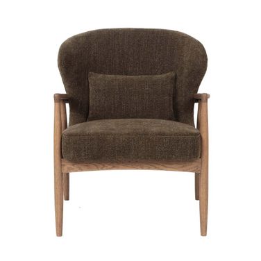 Rhodes Club Chair In Nettle and Brown