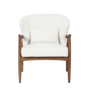 Rhodes Club Chair In Snow and Brown