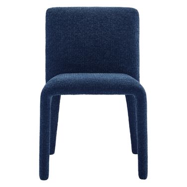 Rhodes Fabric Upholstered Dining Chair In Navy