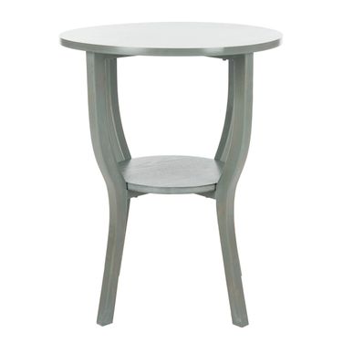 Rhodes French Grey Round Pedestal Accent Table