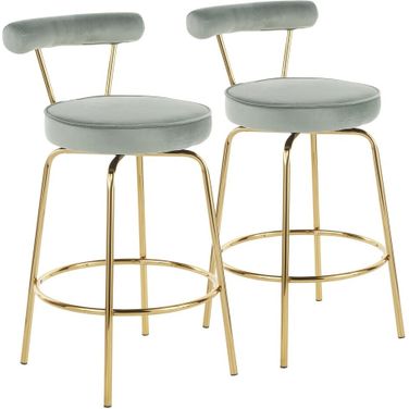 Rhonda Counter Stool Set of 2 In Green