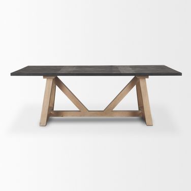 Rialto Rectangular Solid Wood Dining Table In Brown
