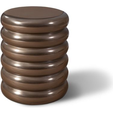 Ribbed Stool In Brown
