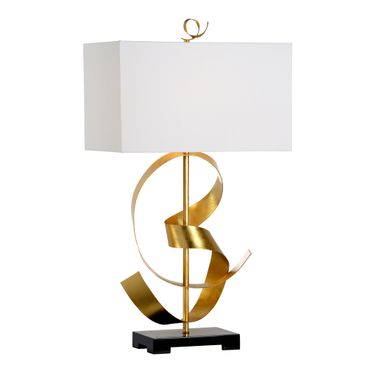 Ribbon Twirl Lamp In Gold