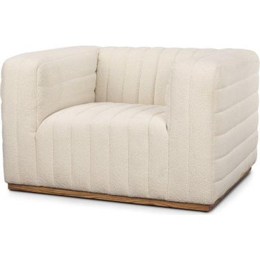 Ricciardo Cream Boucle Upholstered Arm Chair