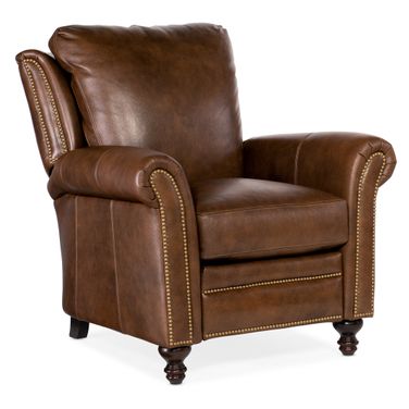 Richardson High Leg Reclining Lounger In Cognac