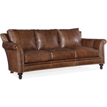 Richardson Stationary Sofa 8-Way Tie In Cognac