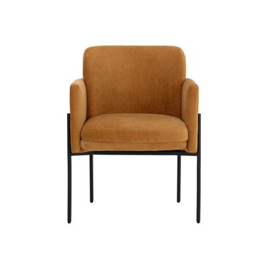 Richie Dining Armchair In Black and Danny Amber