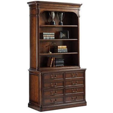 Richmond Hill Warm Chestnut Brown Lanier File Chest with Deck