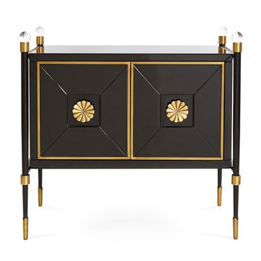 Rider Small Cabinet In Brass and Black