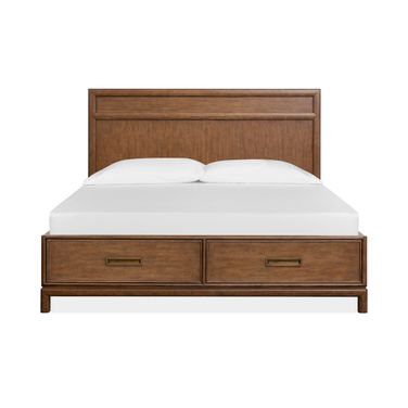 Ridgefield King Panel Storage Bed In Russet