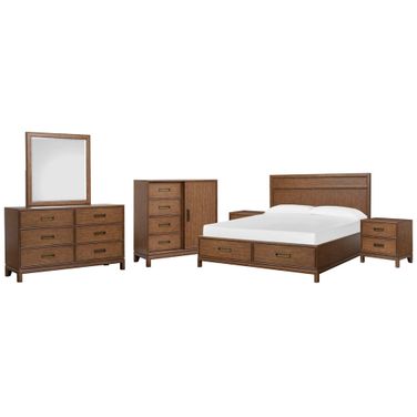 Ridgefield Panel Storage Bedroom Set In Russet