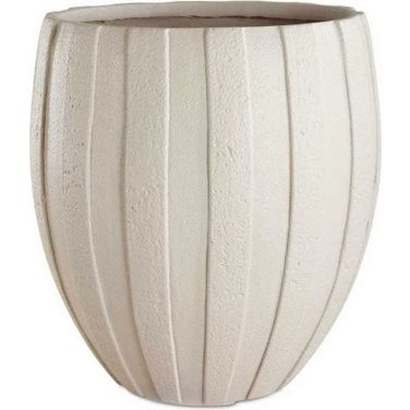 Ridgehaven Textured Outdoor Planter In White