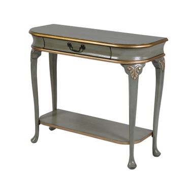 Ridgeland Rectangular Wood 1 Drawer Console Table In Pastel Green