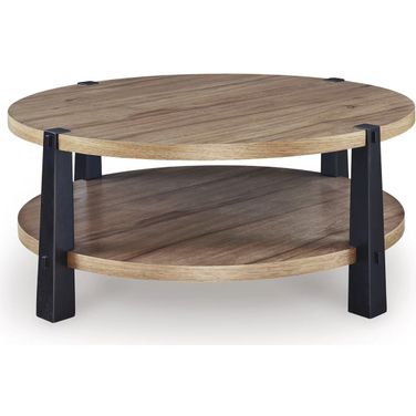 Ridgester Coffee Table In Light Brown and Black