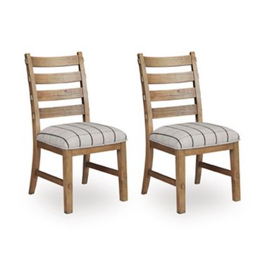 Ridgester Dining Chair Set of 2 In Light Brown