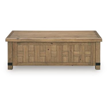 Ridgester Lift-Top Coffee Table In Light Brown