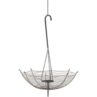 Rihanna III Metal Umbrella Large Candle Holder Lantern In Black
