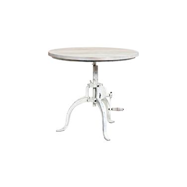 Riley Adjustable Height Rustic Coffee Table In Whitewash