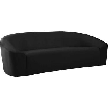 Riley Velvet Sofa In Black