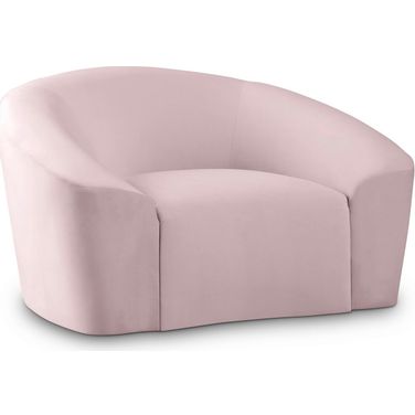 Riley Velvet Chair In Pink