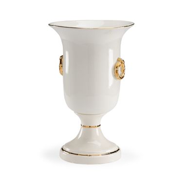 Ring Vase In Cream and Gold