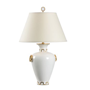 Ring Vase Lamp In Cream and Gold
