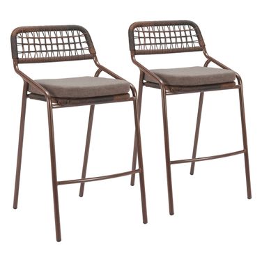 Rio Barstool Set of 2 In Brown