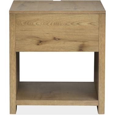 Ripley Rectangular End Table In Rustic Caramel and Dark Bronze
