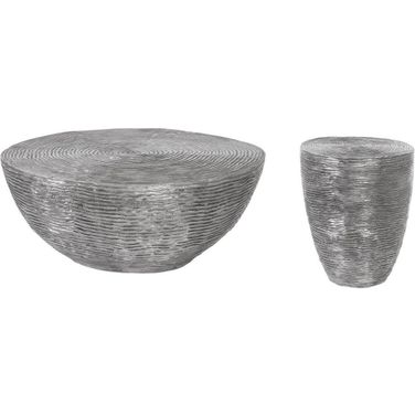 Ripple Black And Silver Occasional Table Set