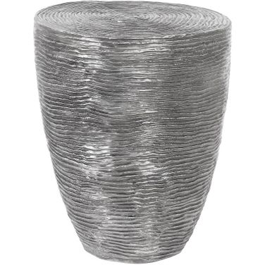 Ripple Side Table In Silver And Black