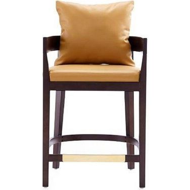 Ritz Counter Stool in Camal and Dark Walnut