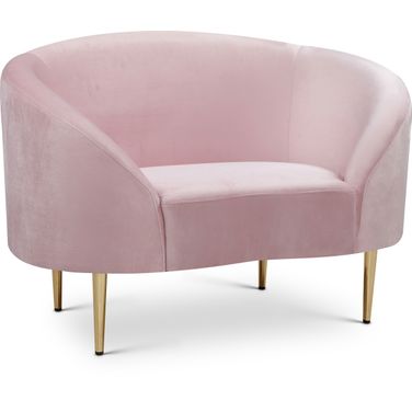 Ritz Velvet Chair In Pink