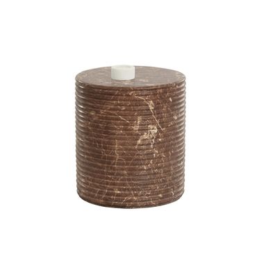 Riva Marble Look Stool In Mocha