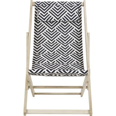 Rive White Wash and Navy Foldable Sling Chair