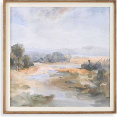 River Afternoon Landscape Print In Multi