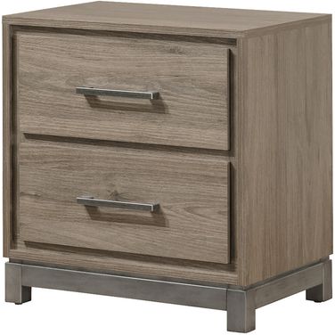 River Night Stand In Gray Oak