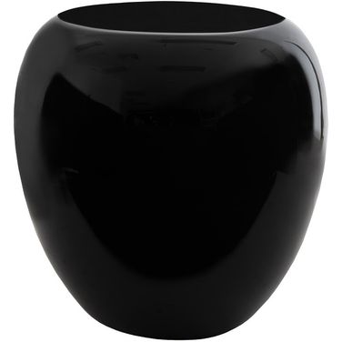 River Stone Side Table In Gel Coat Black