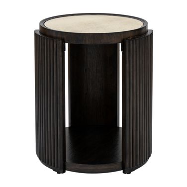Rivera End Table In Brown and Gold